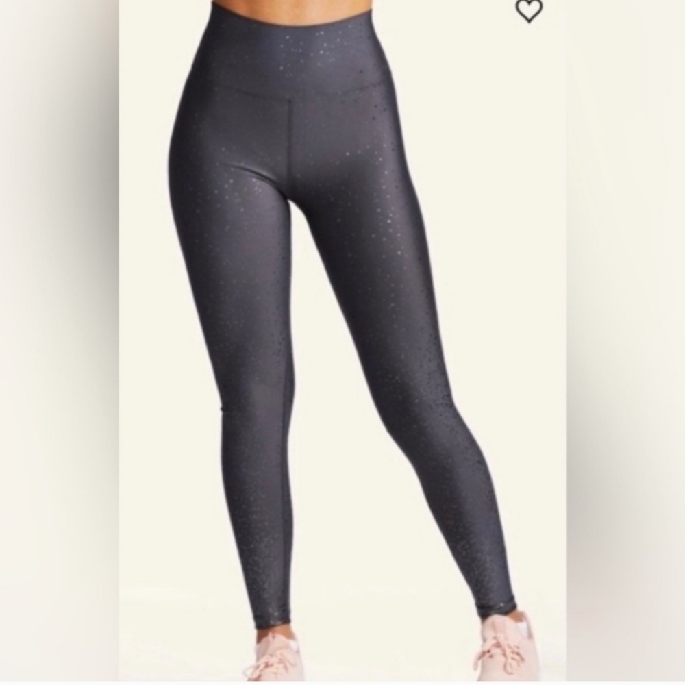 Peloton Show Up Sparkle Legging, Gray with silver Sparkle size xs
